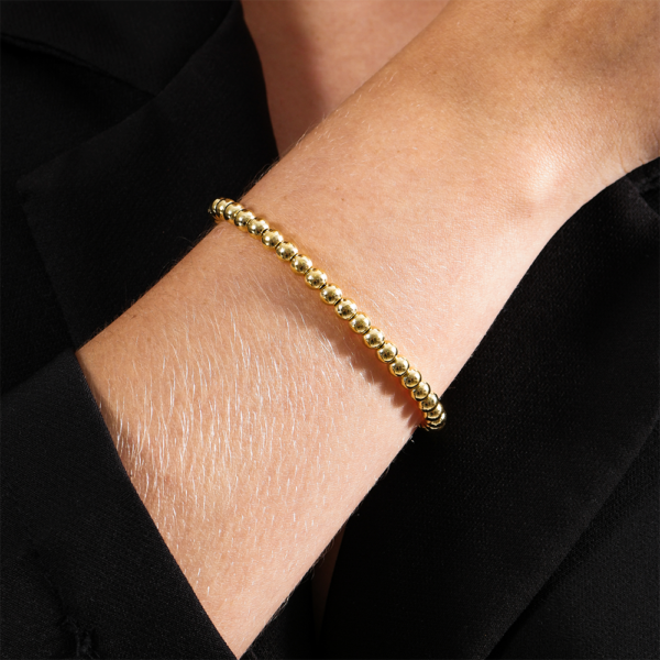 Pulseira Dourada de Bolinha - Imagem 2